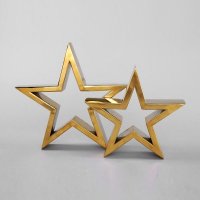欧式简约五角星不锈钢摆件 创意可拆装金属造型装饰摆件 家居装饰品 TF10063