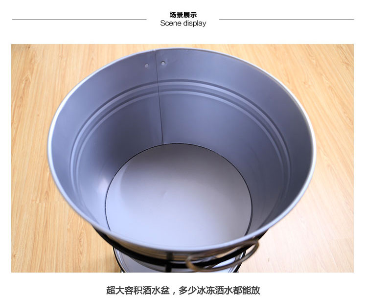 开利原单三层个性冰酒盆冰酒架户外酒水桶多用途收纳盆P1113