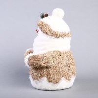 白雪人天然材料编织手工艺动物 家居装饰道具结婚礼物 OO16