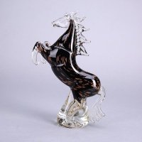 现代家居琉璃装饰品摆件 小奔马黑金星琉璃装饰摆件 家居工艺家庭装饰琉璃摆件 XSJ79