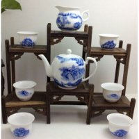8头山水壶（B）手绘青花瓷茶具套组