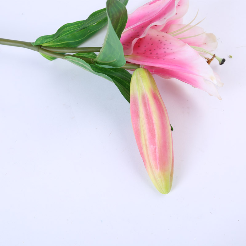 仿真花 一花一蕾百合装饰花 样板房办公室家居客厅茶几摆放装饰花 NF134