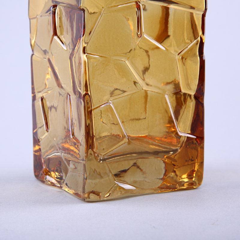 简约茶色玻璃花瓶花器家居玻璃装饰工艺品YL014