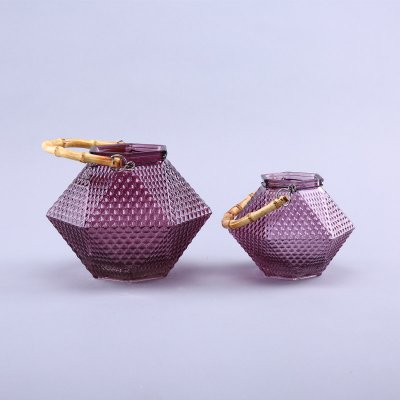 简约紫色玻璃花瓶花器家居玻璃装饰瓶工艺品YL04