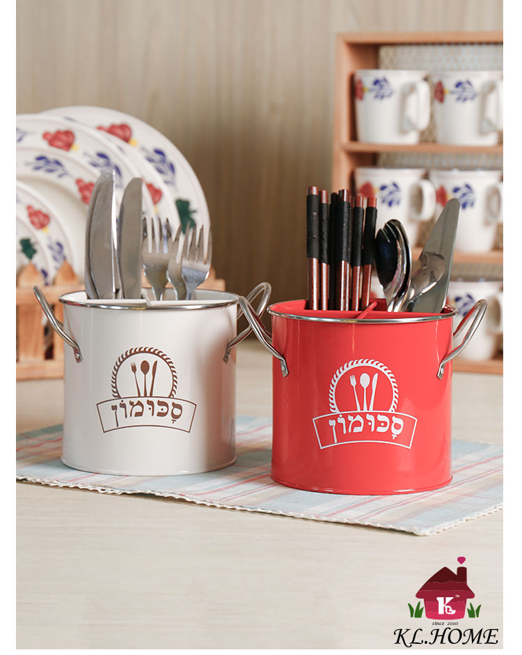 开利最新款优质加厚餐具筒刀叉分类收纳桶筷子篮厨房小工具1