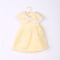 亮黄色可爱公主裙小衣服擦手巾 ZN220