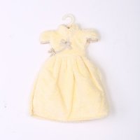 黄色可爱公主裙小衣服擦手巾 ZN243