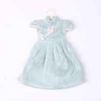 湖绿色可爱公主裙小衣服擦手巾 ZN250
