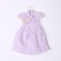 浅紫色可爱公主裙小衣服擦手巾 ZN256