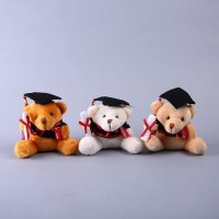 学士帽小熊呆萌物挂件毛绒玩具 节日礼物礼品 LS10