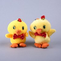 蝴蝶结小鸡（小）呆萌物挂件毛绒玩具 节日礼物礼品 LS12