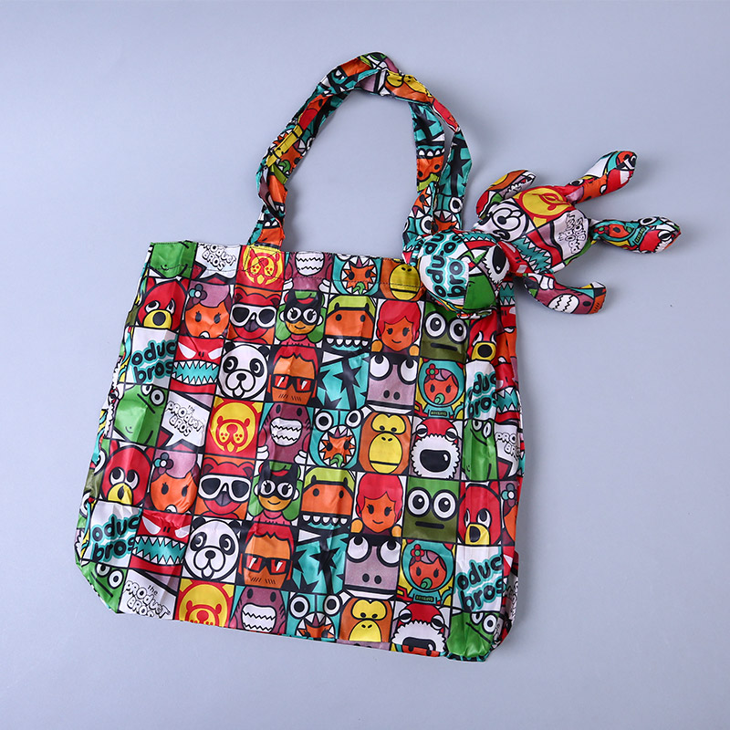 小熊收藏式环保袋 时尚创意花纹便携环保袋可爱公仔包包 GY744