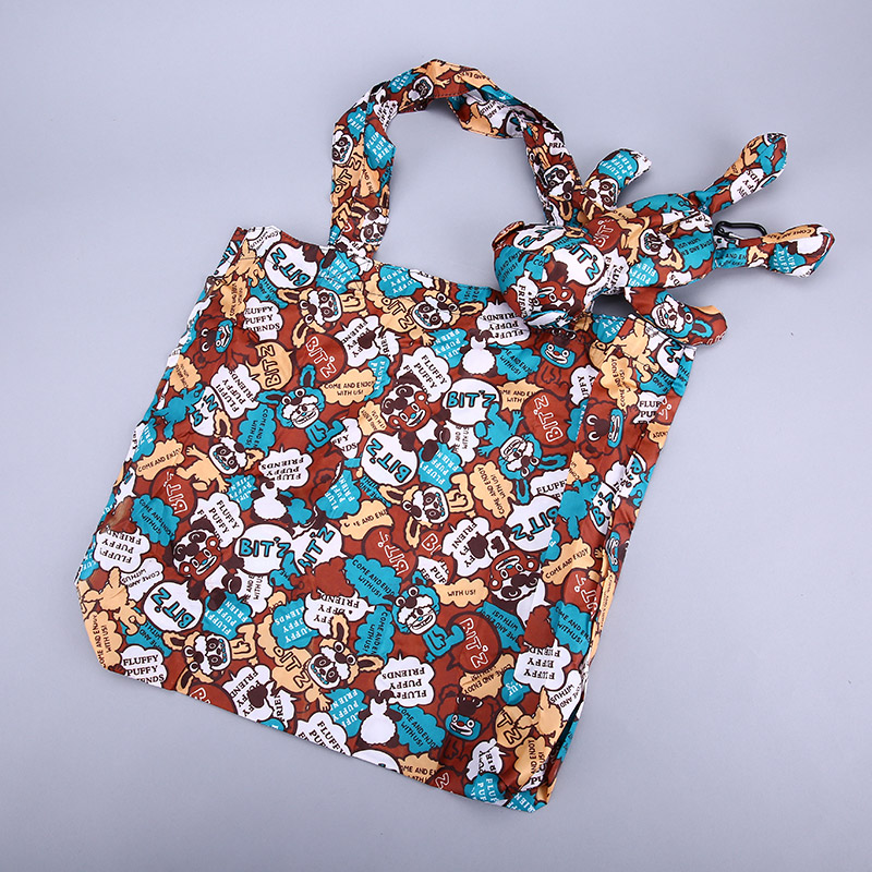 小熊收藏式环保袋 时尚创意花纹便携环保袋可爱公仔包包 GY404