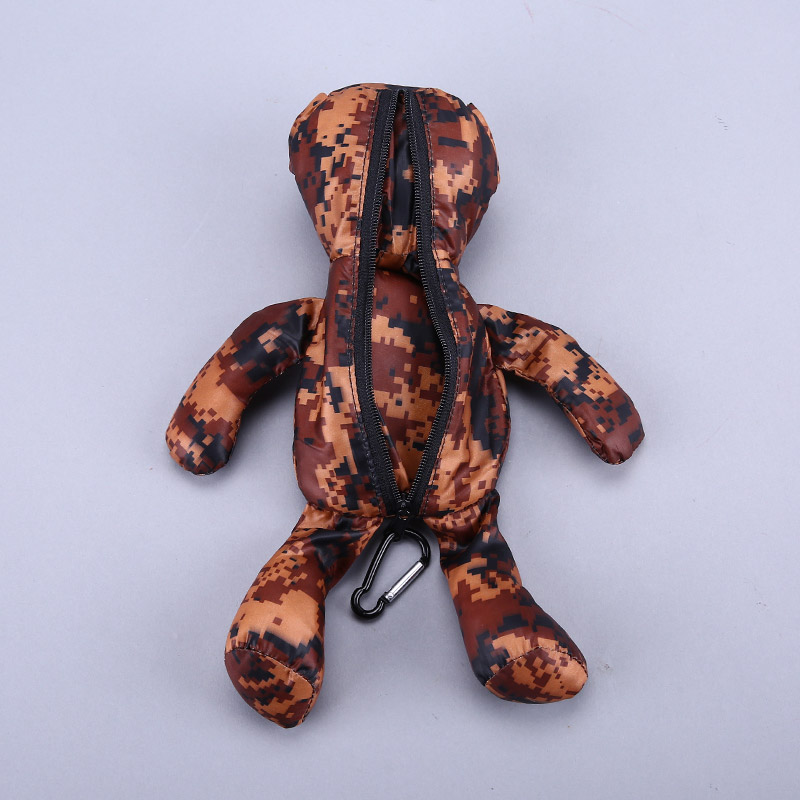 小熊收藏式环保袋 时尚创意花纹便携环保袋可爱公仔包包 GY163