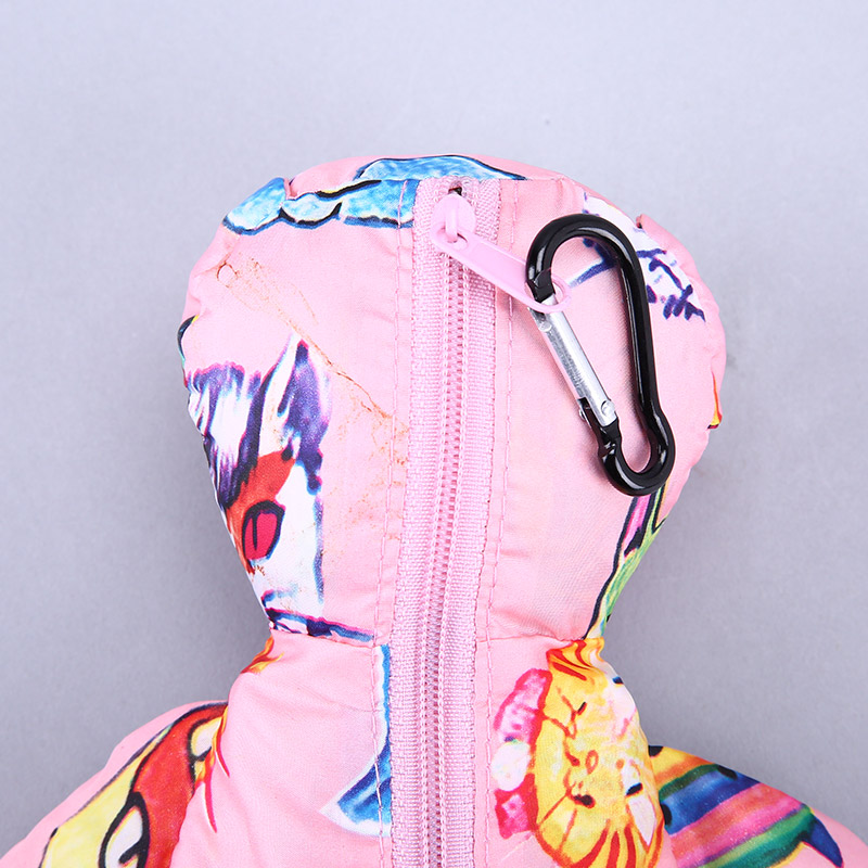 小熊收藏式环保袋 时尚创意花纹便携环保袋可爱公仔包包 GY285