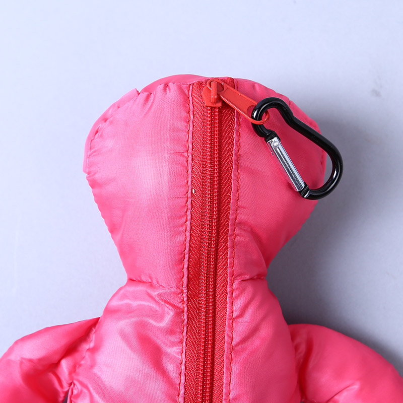 小熊收藏式环保袋 时尚简约纯色便携环保袋可爱公仔包包 GY765