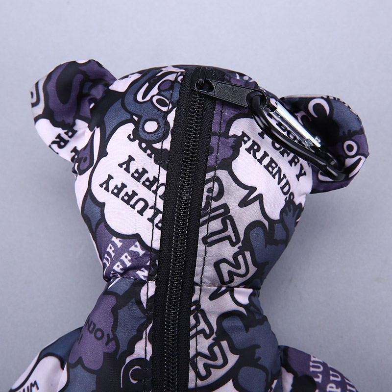 小熊收藏式环保袋 时尚创意花纹便携环保袋可爱公仔包包 GY395