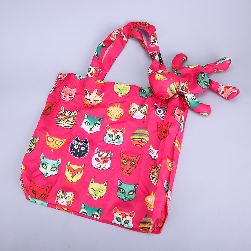 小熊收藏式环保袋 时尚创意花纹便携环保袋可爱公仔包包 GY294