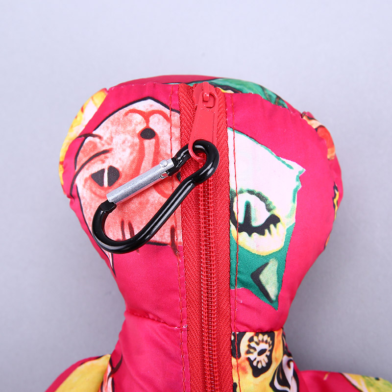 小熊收藏式环保袋 时尚创意花纹便携环保袋可爱公仔包包 GY295