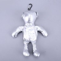 小熊收藏式环保袋 时尚简约银色便携环保袋可爱公仔包包 GY11