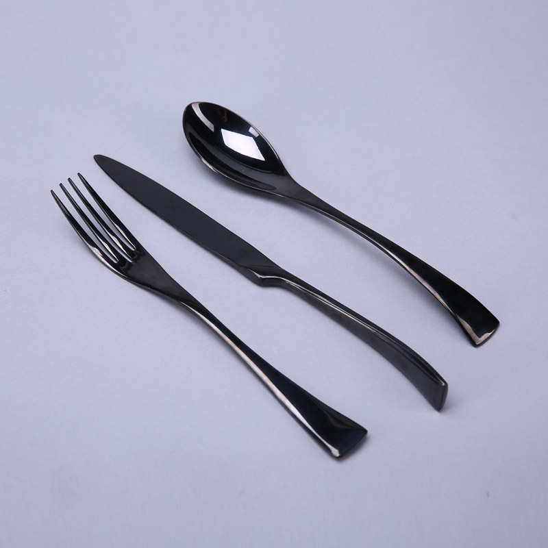 平口弯柄刀勺 刀叉套装牛排刀叉勺三件套餐勺餐叉餐刀 ZS285