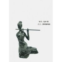中式艺术铜雕抽象美女吹拉弹唱摆件铜像摆件家居装饰