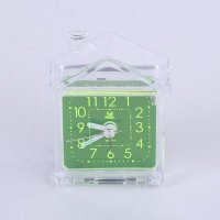 静音水晶透明绿面闹钟BC闹钟房子床头钟 BC