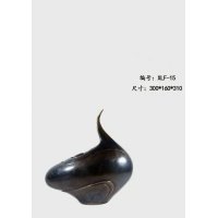 中式抽象创意铜雕艺术品花瓶花器家居摆件