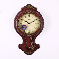 欧式复古时光挂钟树脂时钟 棕色艺术钥匙造型挂钟创意装饰品 家居样板房装饰工艺品挂件 LS202