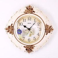 欧式复古时光挂钟树脂时钟 艺术圆形造型挂钟创意装饰品 家居样板房装饰工艺品挂件 LS206