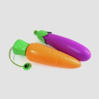 厂家直销创意蔬菜系列雨伞 茄子伞 胡萝卜造型晴雨伞 三折手动开，款式随机