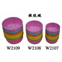 美耐皿糖果色餐具大旋纹碗
