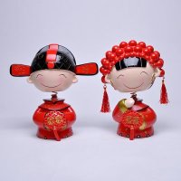 结婚礼物创意可爱树脂婚庆摆设婚庆公仔D623BL