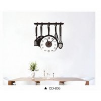 餐具DlY时钟贴画