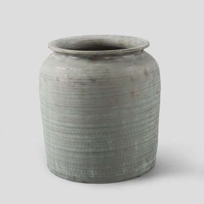 简约复古高温做旧圆柱形陶器装饰陶罐YM-HQLZT（含税含木架费含广州运费）