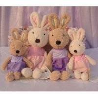 毛绒玩具公仔玩偶娃娃条纹裙兔子