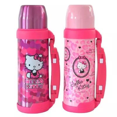 HELLO KITTY 保温杯 1000ml 不锈钢杯户外运动旅行壶KT-3645