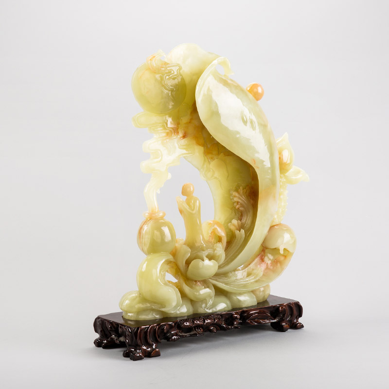 悟道招财摆件 花红青玉2