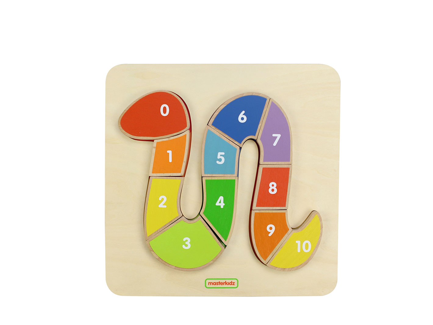 贝思德 木质小蛇形数字顺序学习板 玩具1
