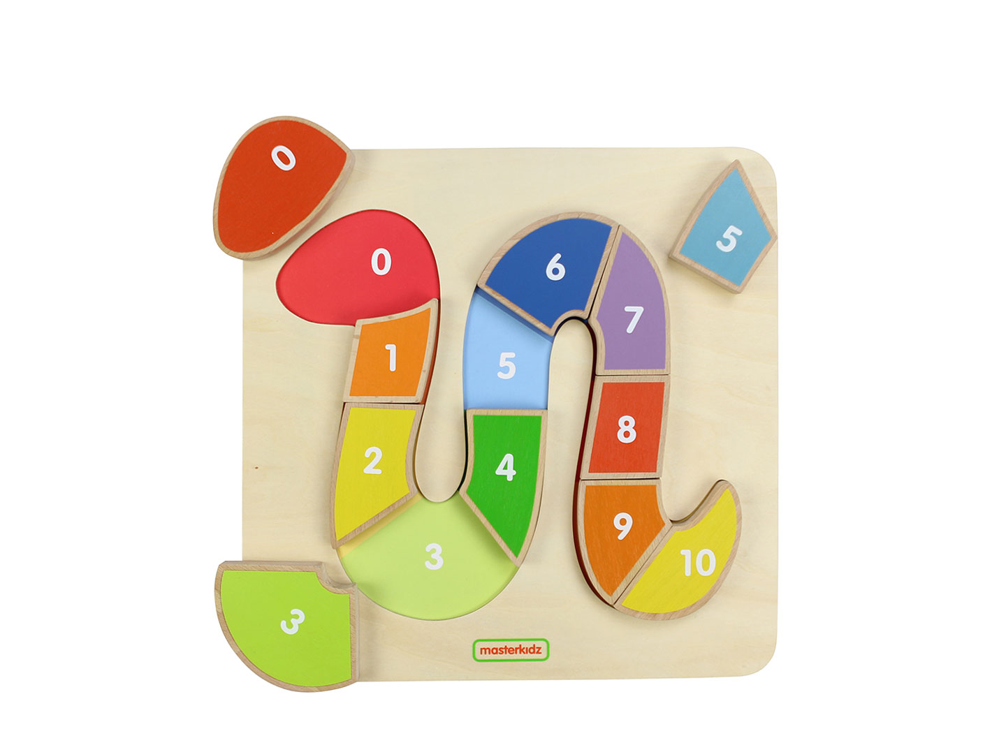 贝思德 木质小蛇形数字顺序学习板 玩具2