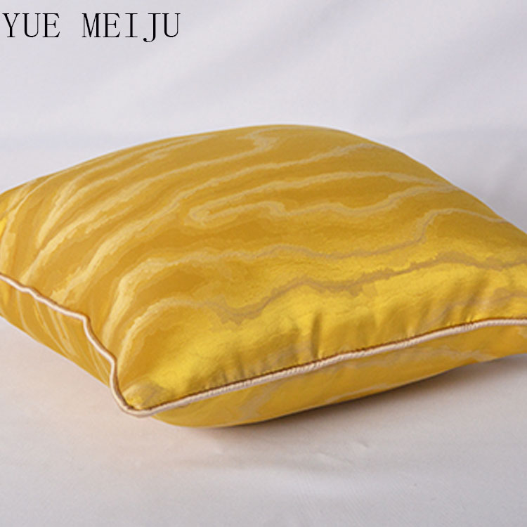 玥美居新品 现代复古样板房沙发纯色抱枕 靠垫明黄色蓝色7