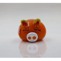 西式福猪造型琉璃摆件客厅书房装饰