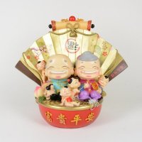 幸福百年扇形大摆件-富贵平安 家居招财纳福工艺品摆件DY9918