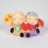 幸福百年小摆件-二人转 树脂公仔创意礼品汽车居家摆件DY9920