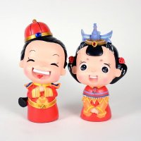 新古典乐淘桃中号卡通树脂凤冠摆件创意家居小工艺品摆件DY9270