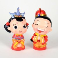 新古典乐淘桃小号卡通树脂凤冠摆件创意家居小工艺品摆件DY9271