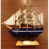 精致小船模 12cm木质手工帆船模型 时尚礼品 手工木制帆船
