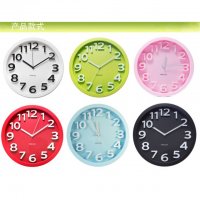简约多彩环保静音客厅卧室挂钟时钟
