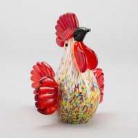 中式中号花丽鸡琉璃桌面装饰摆件HLZJ