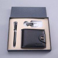 笔+钱包+钥匙扣礼盒套装 时尚高档商务礼品个性定制实用节日礼品 TDL48